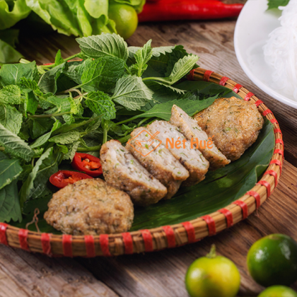 Vermicelli with grilled fish